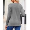 Zeagoo Fall Tops for Women Long Sleeve Shirts Casual Cotton Blouses 2025 Dressy Pleated Tunics(Mid-grey)