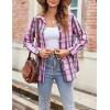 Zeagoo Flannel Shirt Women Button Down Long Sleeve Plaid Shirts Collared Casual Work Tops S-2XL(Gw448)