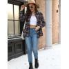 Zeagoo Flannel Shirt Women Button Down Long Sleeve Plaid Shirts Collared Casual Work Tops S-2XL(Gw66)