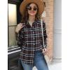 Zeagoo Flannel Shirt Women Button Down Long Sleeve Plaid Shirts Collared Casual Work Tops S-2XL(Gw66)