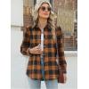 Zeagoo Flannel Shirt Women Button Down Long Sleeve Plaid Shirts Collared Casual Work Tops S-2XL(Gz456)