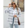 Zeagoo Flannel Shirt Women Button Down Long Sleeve Plaid Shirts Collared Casual Work Tops S-2XL(Gz714)