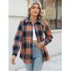 Zeagoo Flannel Shirt Women Button Down Long Sleeve Plaid Shirts Collared Casual Work Tops S-2XL(Gz719)
