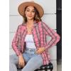 Zeagoo Flannel Shirt Women Button Down Long Sleeve Plaid Shirts Collared Casual Work Tops S-2XL(Gz720)