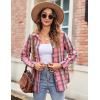 Zeagoo Flannel Shirt Women Button Down Long Sleeve Plaid Shirts Collared Casual Work Tops S-2XL(Gz720)