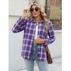 Zeagoo Flannel Shirt Women Button Down Long Sleeve Plaid Shirts Collared Casual Work Tops S-2XL(Gz826)