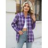 Zeagoo Flannel Shirt Women Button Down Long Sleeve Plaid Shirts Collared Casual Work Tops S-2XL(Gz826)