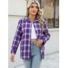 Zeagoo Flannel Shirt Women Button Down Long Sleeve Plaid Shirts Collared Casual Work Tops S-2XL(Gz826)