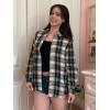 Zeagoo Flannel Shirt Women Button Down Long Sleeve Plaid Shirts Collared Casual Work Tops S-2XL(Gz933)
