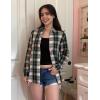 Zeagoo Flannel Shirt Women Button Down Long Sleeve Plaid Shirts Collared Casual Work Tops S-2XL(Gz933)