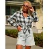 Zeagoo Flannel Shirt Women Button Down Long Sleeve Plaid Shirts Collared Casual Work Tops S-2XL(Gz934)