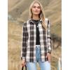Zeagoo Flannel Shirt Women Button Down Long Sleeve Plaid Shirts Collared Casual Work Tops S-2XL(Z-gz938)
