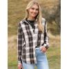 Zeagoo Flannel Shirt Women Button Down Long Sleeve Plaid Shirts Collared Casual Work Tops S-2XL(Z-gz938)