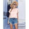 Zeagoo Satin Blouse for Women Business Casual Outfit Short Sleeve Tops Crewneck Tshirt Silk Shirt Summer Clothes(Champagne)