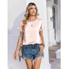 Zeagoo Satin Blouse for Women Business Casual Outfit Short Sleeve Tops Crewneck Tshirt Silk Shirt Summer Clothes(Champagne)