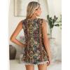 Zeagoo Summer Tank Top for Women 2026 Pleated High Neck Tops Loose Fit Flowy Dressy Tunic Sleeveless Shirts(B-boho Floral)