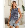 Zeagoo Summer Tank Top for Women 2026 Pleated High Neck Tops Loose Fit Flowy Dressy Tunic Sleeveless Shirts(B-mz473)