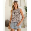 Zeagoo Summer Tank Top for Women 2026 Pleated High Neck Tops Loose Fit Flowy Dressy Tunic Sleeveless Shirts(B-sf154)