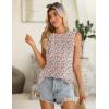 Zeagoo Summer Tank Top for Women 2026 Pleated High Neck Tops Loose Fit Flowy Dressy Tunic Sleeveless Shirts(D-floral Pink)