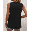 Zeagoo Summer Tank Top for Women 2026 Pleated High Neck Tops Loose Fit Flowy Dressy Tunic Sleeveless Shirts(Z-black)