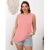 Zeagoo Summer Tank Top for Women 2026 Pleated High Neck Tops Loose Fit Flowy Dressy Tunic Sleeveless Shirts(Z-pink)
