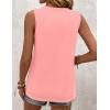 Zeagoo Summer Tank Top for Women 2026 Pleated High Neck Tops Loose Fit Flowy Dressy Tunic Sleeveless Shirts(Z-pink)