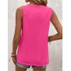 Zeagoo Summer Tank Top for Women 2026 Pleated High Neck Tops Loose Fit Flowy Dressy Tunic Sleeveless Shirts(Z-rose Red)