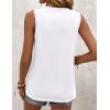 Zeagoo Summer Tank Top for Women 2026 Pleated High Neck Tops Loose Fit Flowy Dressy Tunic Sleeveless Shirts(Z-white)