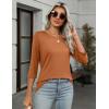 Zeagoo Tops for Women 3 Pack 3/4 Sleeve Crewneck Cute Basics Tees Casual Fashion Spring Summer T Shirts Business Work Tee Top(Black-blue-orange)