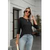 Zeagoo Tops for Women 3 Pack 3/4 Sleeve Crewneck Cute Basics Tees Casual Fashion Spring Summer T Shirts Business Work Tee Top(Black-pink-blue)