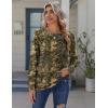 Zeagoo Tops for Women Dressy Crewneck Long Sleeve Shirts Lightweight Basic Tee Business Casual Outfits(Leaf Brown 295)