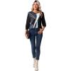 Zeagoo Tops for Women Dressy Crewneck Long Sleeve Shirts Lightweight Basic Tee Business Casual Outfits(Pattern Black White 290)