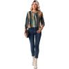 Zeagoo Tops for Women Dressy Crewneck Long Sleeve Shirts Lightweight Basic Tee Business Casual Outfits(Striped Tie-dye 289)