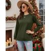 Zeagoo Tunic Sweatshirts for Women Crewneck Lightweight Sweaters Raglan Long Sleeve Shirts Spring Fashion Tops 2026(Army Green)