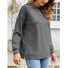 Zeagoo Tunic Sweatshirts for Women Crewneck Lightweight Sweaters Raglan Long Sleeve Shirts Spring Fashion Tops 2026(Dark Grey)