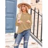 Zeagoo Tunic Sweatshirts for Women Crewneck Lightweight Sweaters Raglan Long Sleeve Shirts Spring Fashion Tops 2026(Khaki)