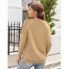 Zeagoo Tunic Sweatshirts for Women Crewneck Lightweight Sweaters Raglan Long Sleeve Shirts Spring Fashion Tops 2026(Khaki)