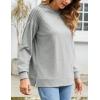 Zeagoo Tunic Sweatshirts for Women Crewneck Lightweight Sweaters Raglan Long Sleeve Shirts Spring Fashion Tops 2026(Light Grey)