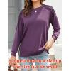 Zeagoo Tunic Sweatshirts for Women Crewneck Lightweight Sweaters Raglan Long Sleeve Shirts Spring Fashion Tops 2026(Purple)