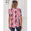 Zeagoo Women Blouses Puff Short Sleeve Tops V Neck Dressy Casual Spring Shirts Boho Floral Cute Clothes 2026(Jh603-pink)