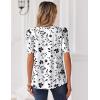 Zeagoo Women Blouses Puff Short Sleeve Tops V Neck Dressy Casual Spring Shirts Boho Floral Cute Clothes 2026(Sf291-white)