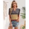 Zeagoo Women Blouses Puff Short Sleeve Tops V Neck Dressy Casual Spring Shirts Boho Floral Cute Clothes 2026(Xh553-flowers)