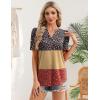 Zeagoo Women Blouses Puff Short Sleeve Tops V Neck Dressy Casual Spring Shirts Boho Floral Cute Clothes 2026(Xh553-flowers)