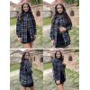 Zeagoo Women Flannel Shacket Jacket Plaid Button Down Long Sleeve Shirt Fall Outfits 2026(Black)
