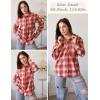 Zeagoo Women Flannel Shacket Jacket Plaid Button Down Long Sleeve Shirt Fall Outfits 2026(Red)