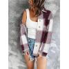 Zeagoo Women Flannel Shacket Jacket Plaid Button Down Long Sleeve Shirt Fall Outfits 2026(Red Plaid-gz543)