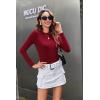 Zeagoo Women Long Sleeve T Shirts Crewneck Slim Fit Tops Going Out Fall Fashion Basic Tee(Long Sleeve-wine Red)