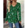 Zeagoo Women Tops Loose Fit Long Sleeve V Neck T Shirts Business Casual Blouses Dressy Fall Fashion Work Clothes(Green-sd477)