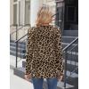 Zeagoo Women Tops Loose Fit Long Sleeve V Neck T Shirts Business Casual Blouses Dressy Fall Fashion Work Clothes(Leopard-an284)