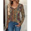 Zeagoo Women Tops Loose Fit Long Sleeve V Neck T Shirts Business Casual Blouses Dressy Fall Fashion Work Clothes(Multicolor-mz721)